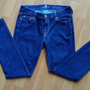 7 for all mankind skinny jeans size 28 dark wash